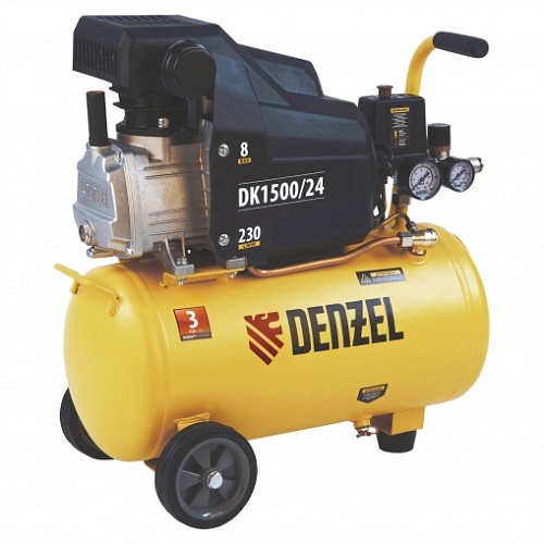 Компрессор "DENZEL DK1500/24,X-PRO 1,5 кВт, 230 л/мин, 24 л